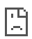 Broken file icon with a sad face representing site error